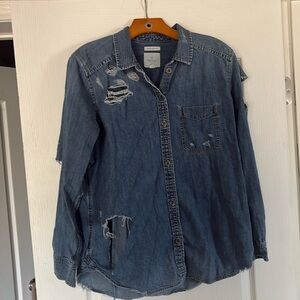 American Eagle oversized denim shirt